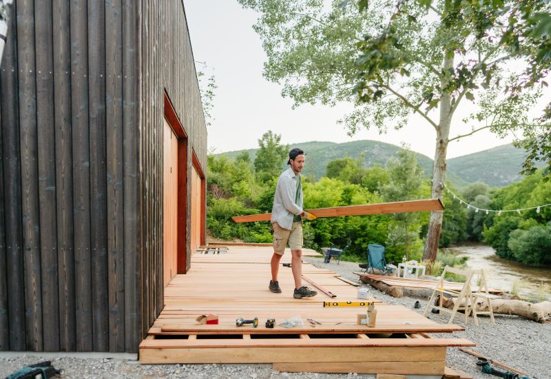 An Expert Working on Deck Remodeling in Oklahoma City, OK