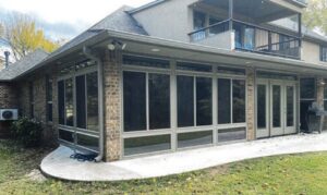 A Front-View of a Modern Sunroom Built in Oklahoma City, OK
